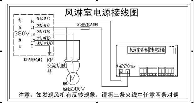 风淋室控制接线路图解接线方法